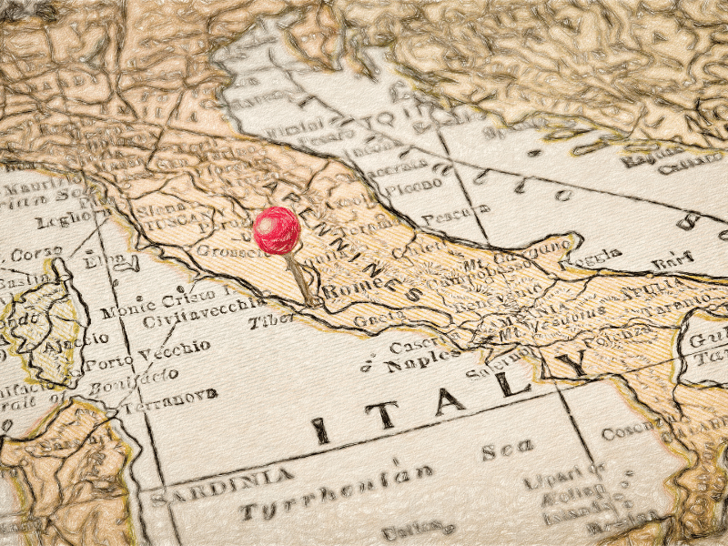Landkarte von Italien Moodbild