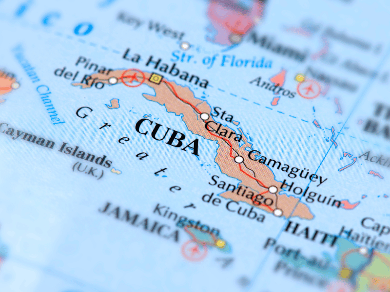 Kuba - Landkarte der Insel