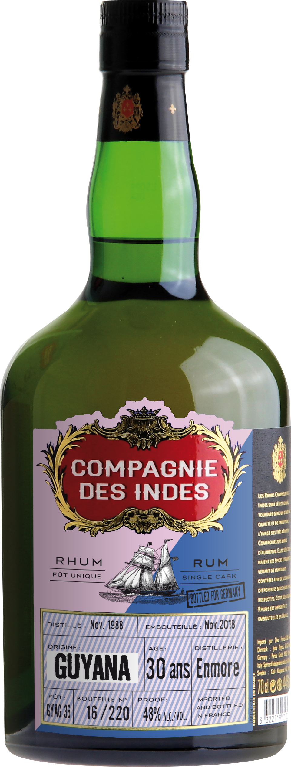 CDI Guyana Enmore 30 Jahre Cask Strength Rum 48% 0,7l
