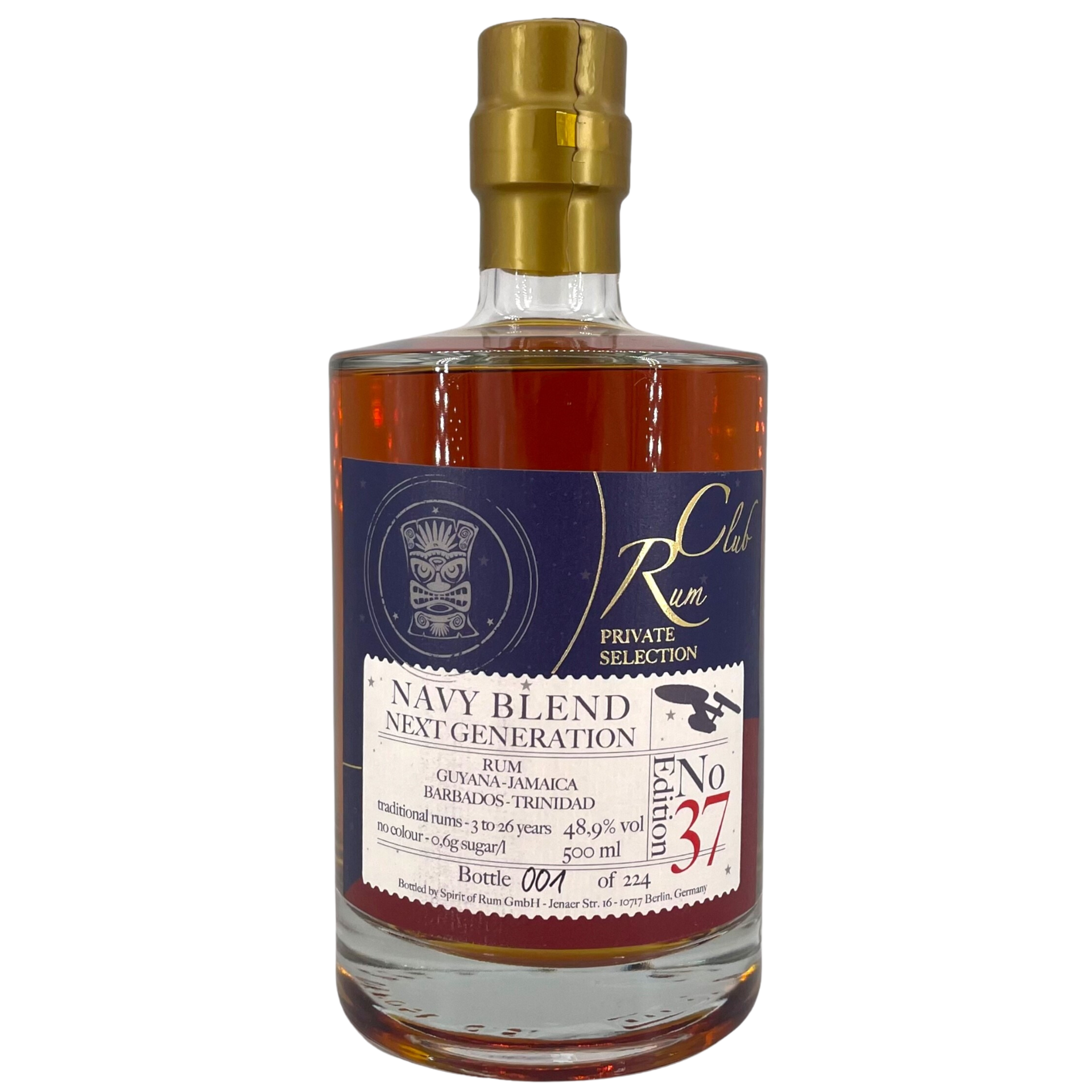 Rumclub Private Selection Ed.37 Navy Blend Rum 48,9% 0,5l