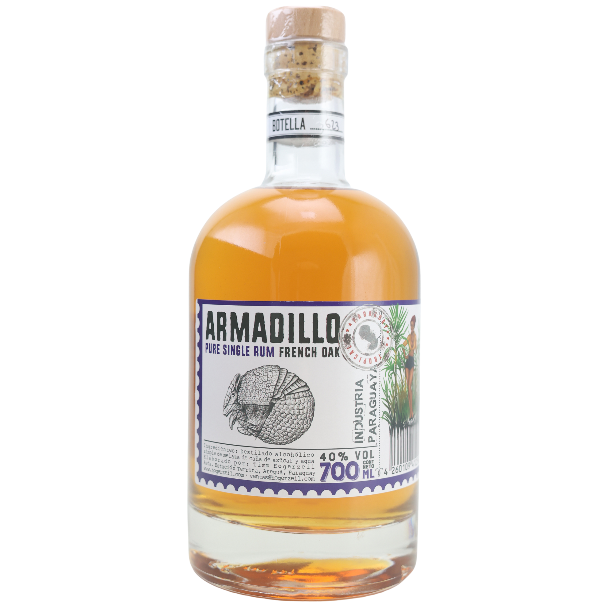 Armadillo French Oak Pure Single Rum 40% 0,7l
