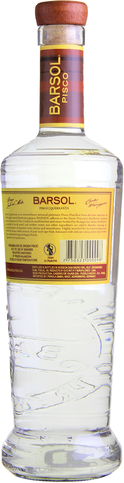 Barsol Quebranta Pisco 41,3% 0,7l