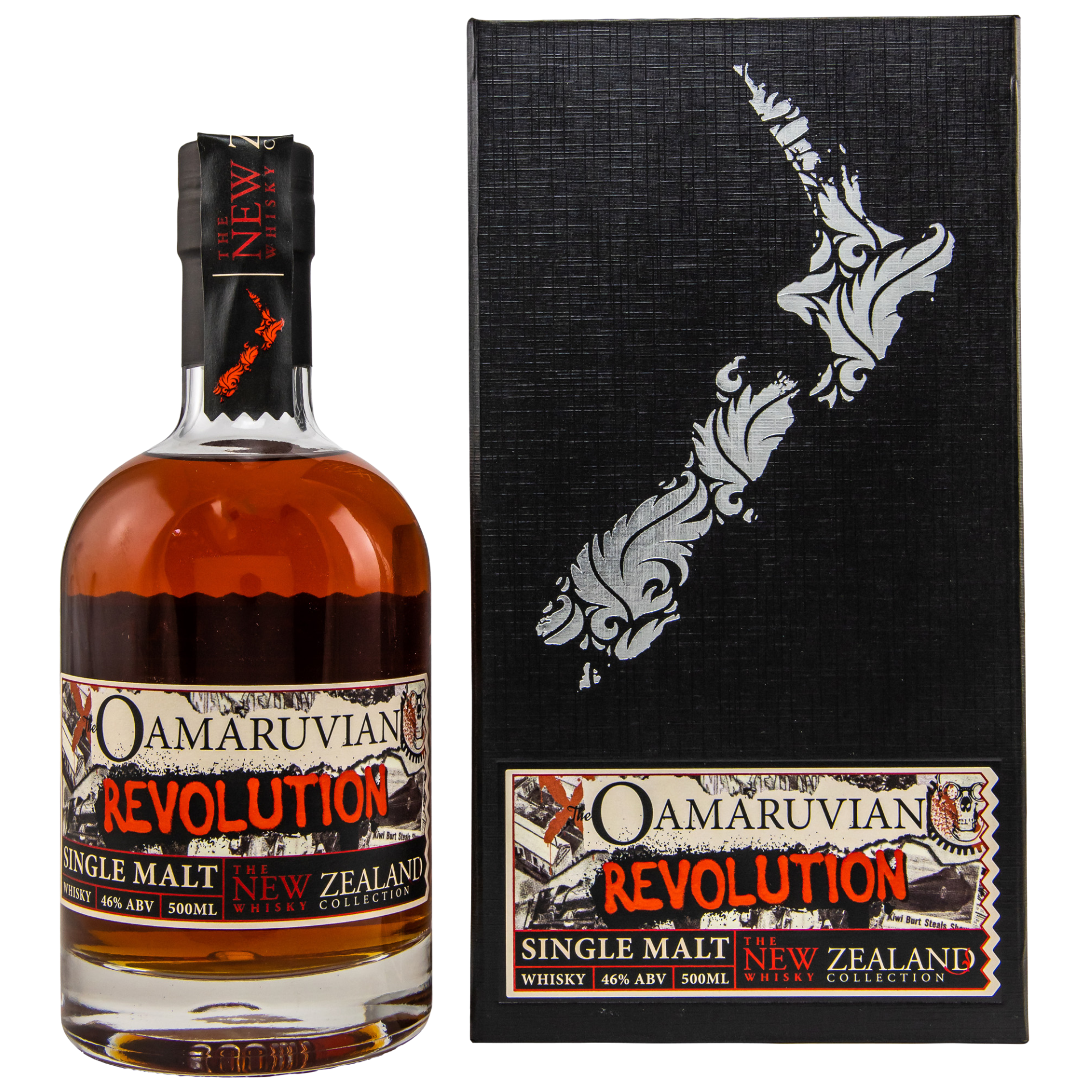 The New Zealand Whisky Collection The Oamarucian Revolution Whisky 46% 0,5l