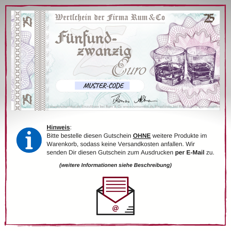 25 EUR - Rum & Co Geschenkgutschein (zum Ausdrucken)