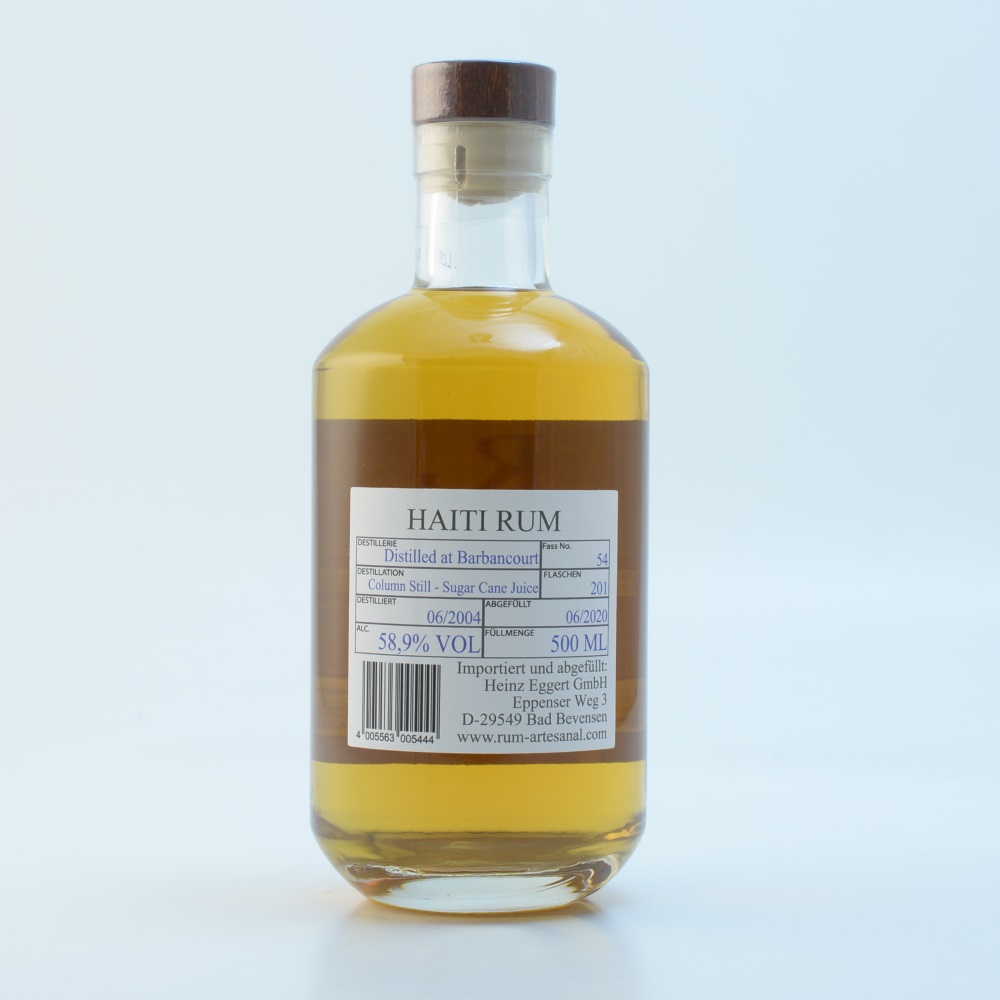 Rum Artesanal Haiti Single Cask 2004/2020 58,9% 0,5l