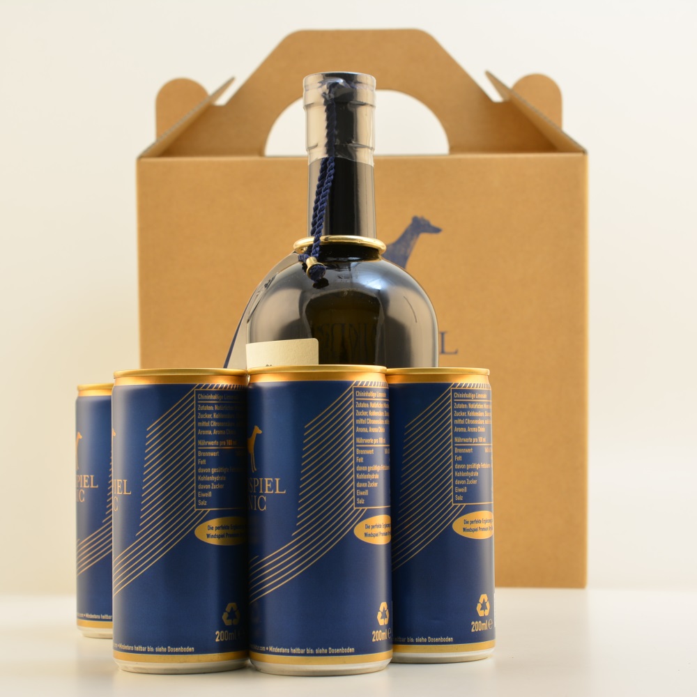 Windspiel Genuss-Paket Premium Dry Gin 47% 0,5l + 6 Windspiel Tonic á 0,2l