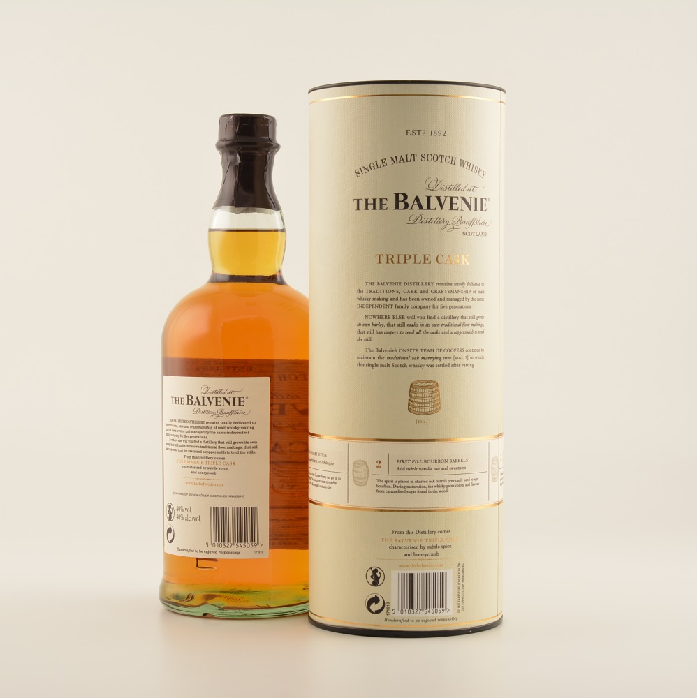 Balvenie 12 Jahre Triple Cask Speyside Whisky 40% 1,0l