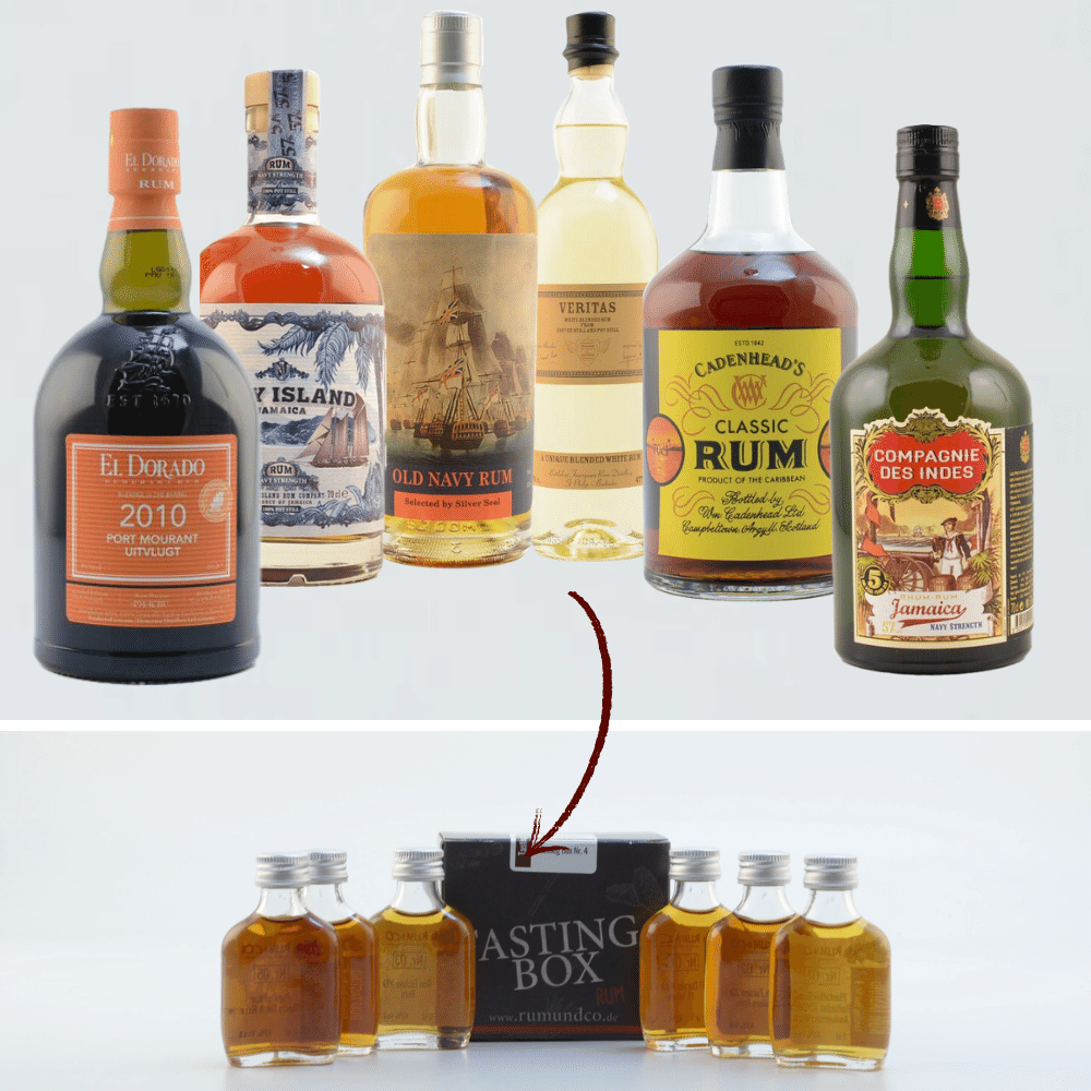 Rum Tasting Set: Fortschritt Box Nr. 3 6x0,02l