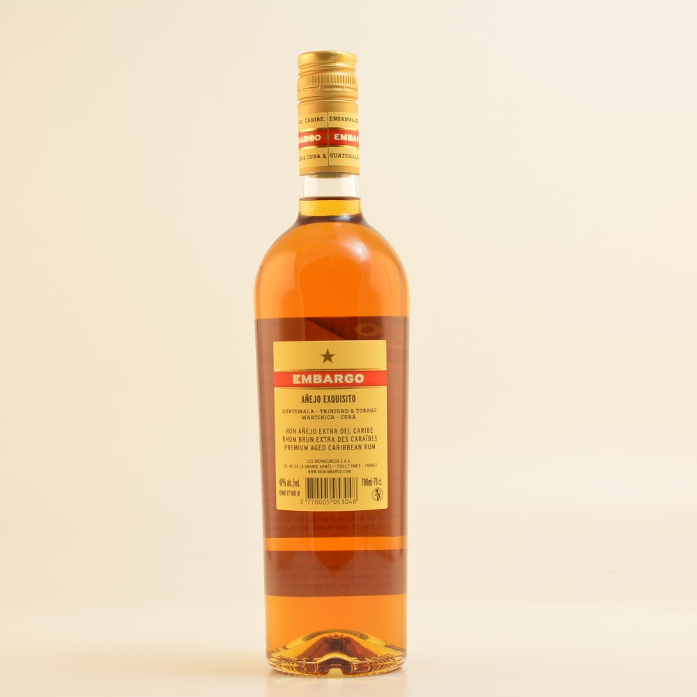 Embargo Anejo Exquisito Rum 40% 0,7l