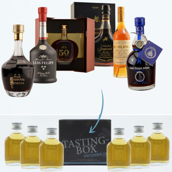 Spirituosen Tasting Set: Luxus Brandy 6x0,02l
