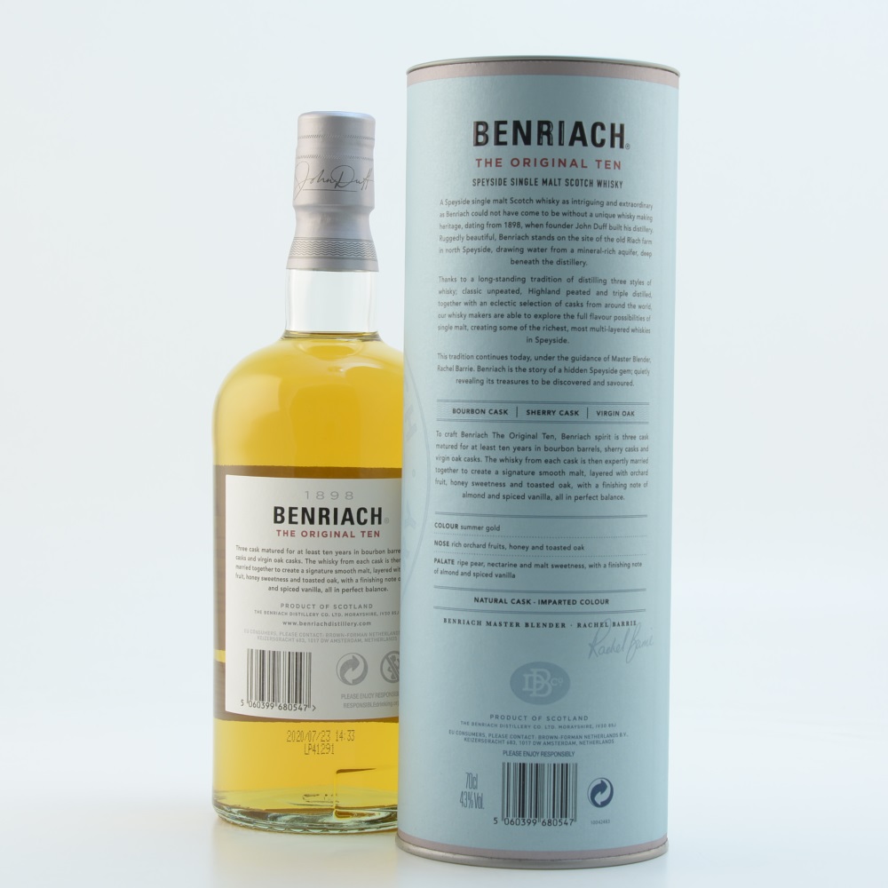BenRiach "The Original Ten" Speyside Single Malt Scotch Whisky 43% 0,7l
