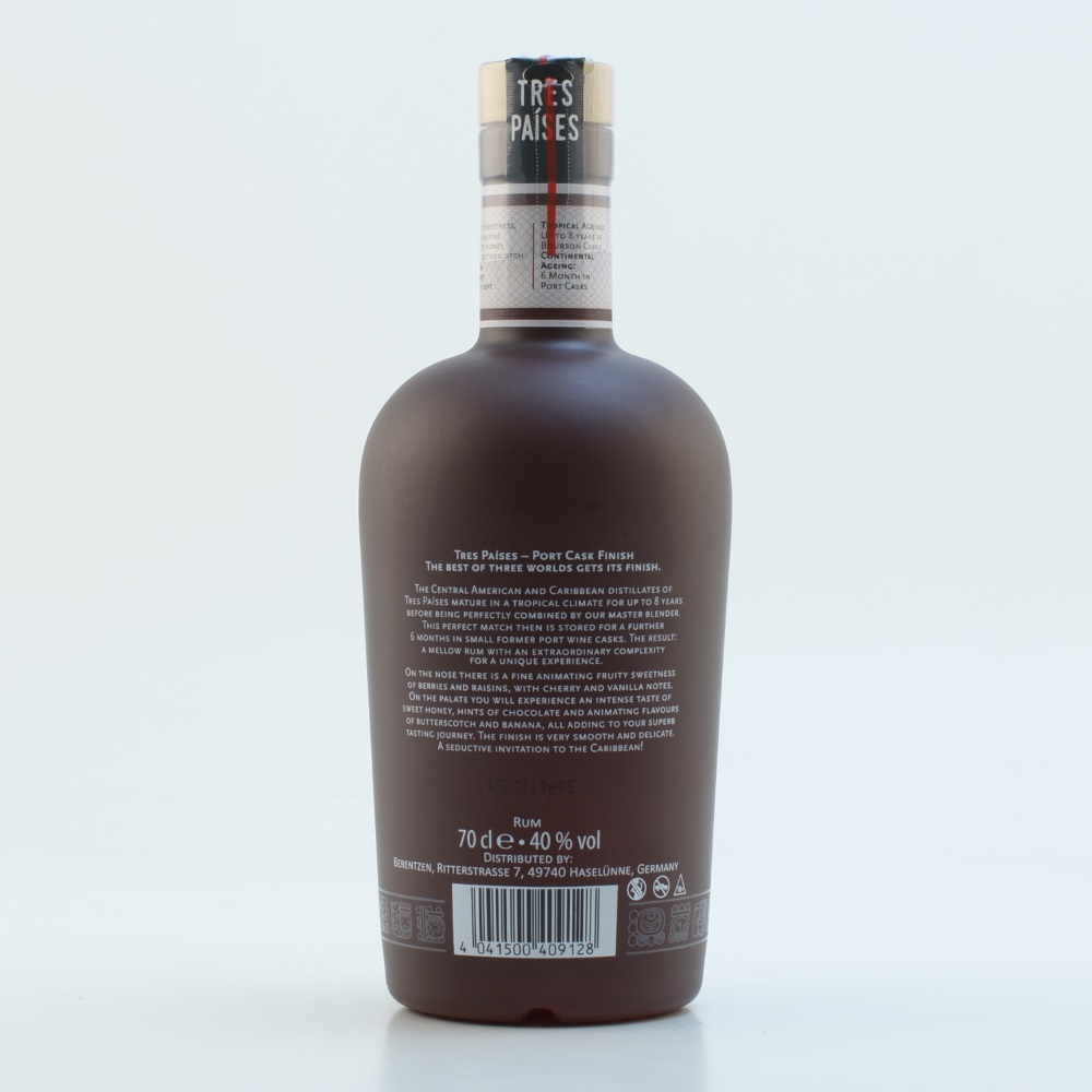 Tres Paìses Premium Port Cask Rum 40% 0,7l