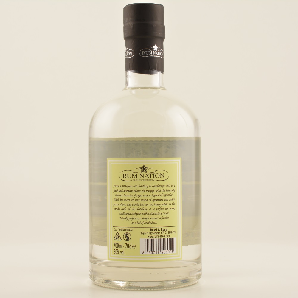 Rum Nation Guadeloupe Blanc Agricole 50% 0,7l