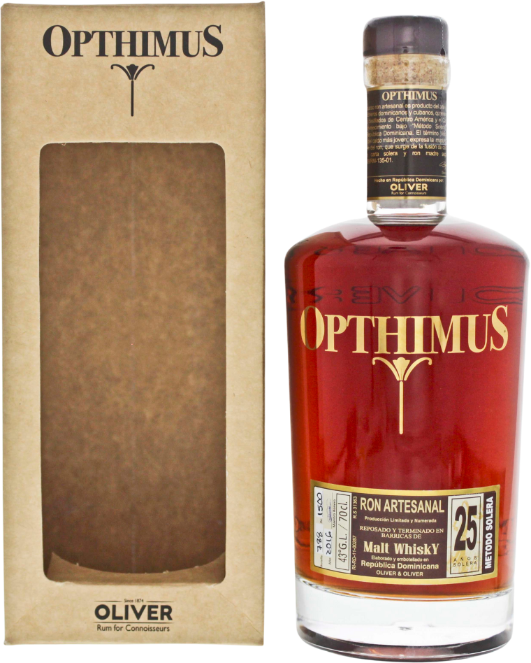 Opthimus 25 Jahre Whisky Finish Rum 43% 0,7l