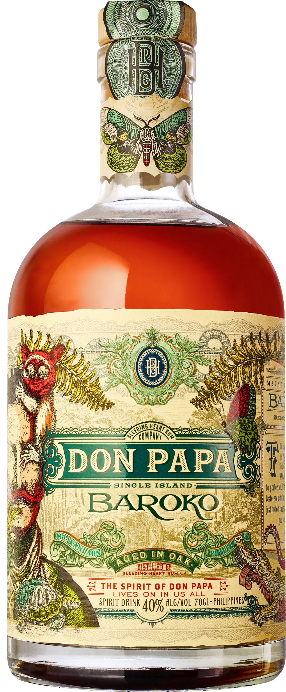 Don Papa Baroko mit Geschenkbox (Rum-Basis) 40% 0,7l