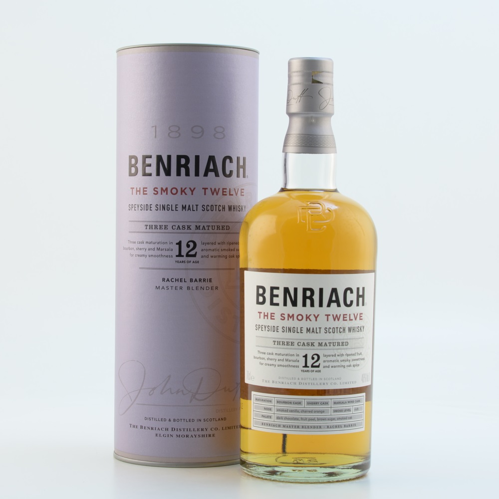 BenRiach "The Smoky Twelve" Speyside Single Malt Scotch Whisky 46% 0,7l
