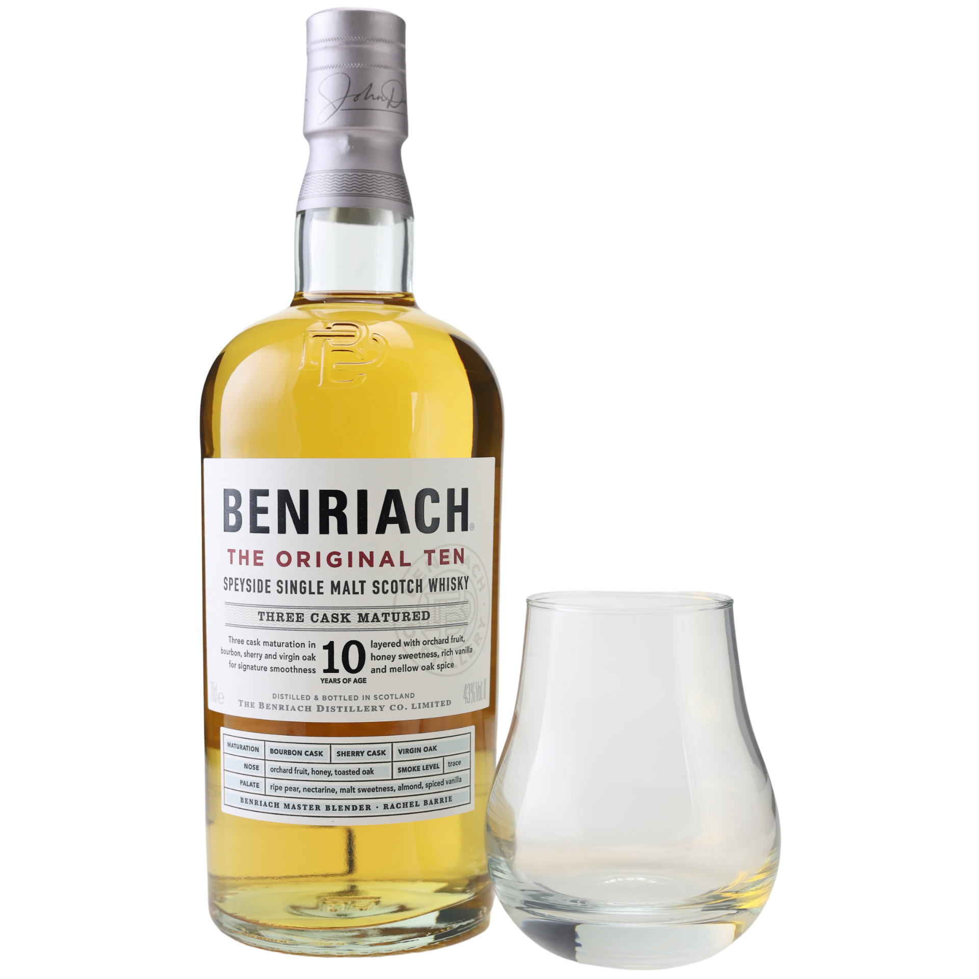 BenRiach "The Original Ten" Speyside Single Malt Scotch Whisky 43% 0,7l + Tumbler