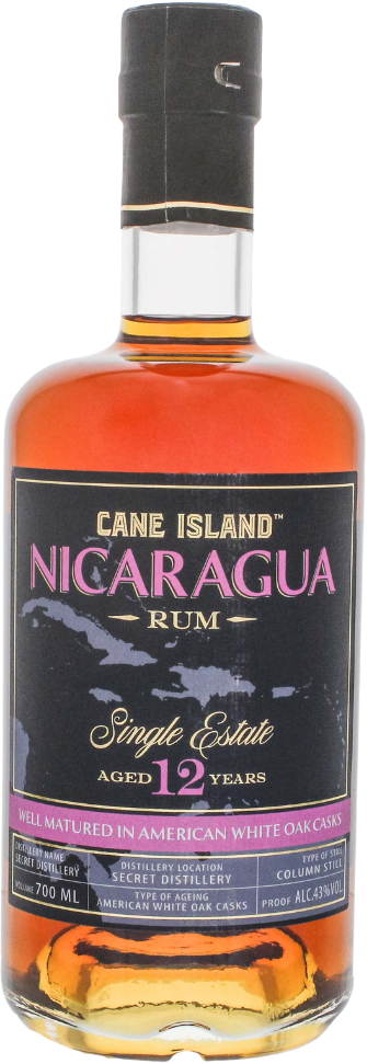 Cane Island Nicaragua Single Estate Rum 12 Jahre 43% 0,7l