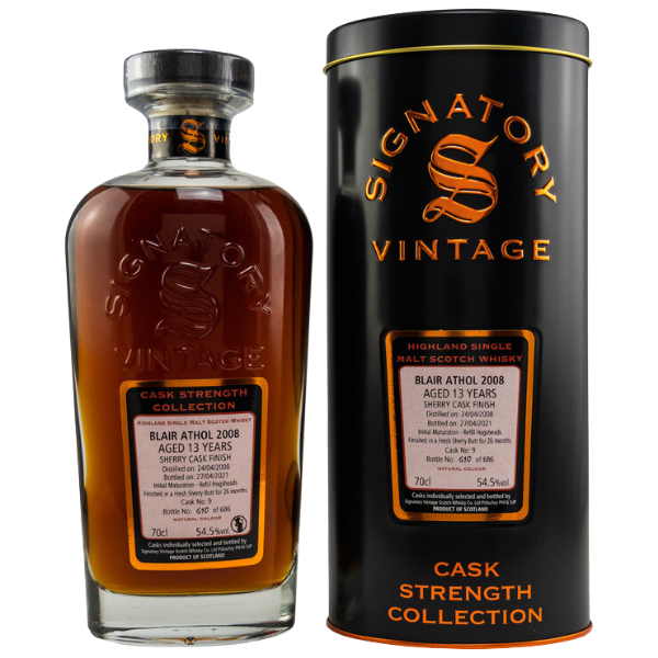 Signatory Vintage Blair Athol 2008/2021 Cask Strength Whisky 54,5% 0,7l