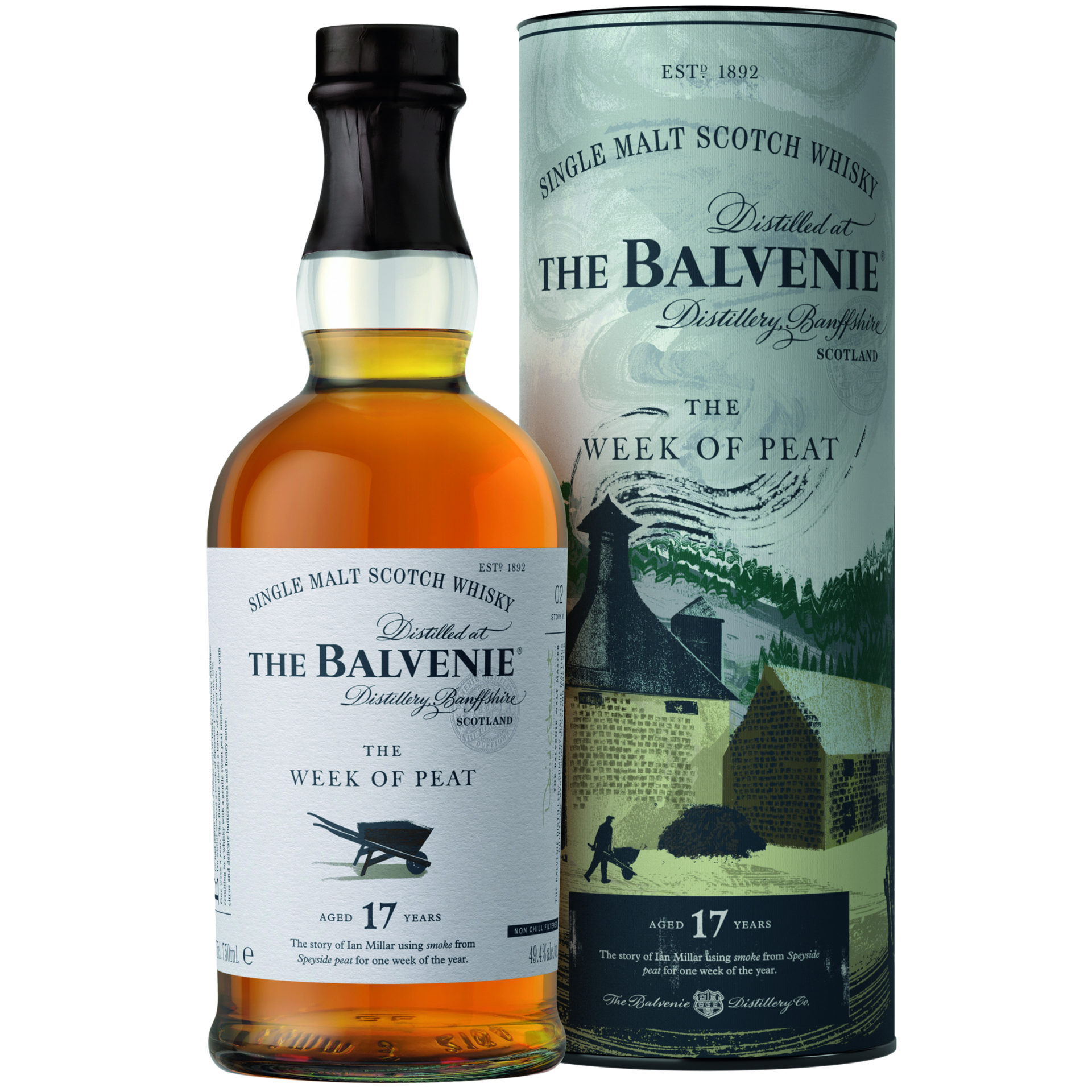 Balvenie 17 Jahre Week of Peat Single Malt Whisky 49,4% 0,7l