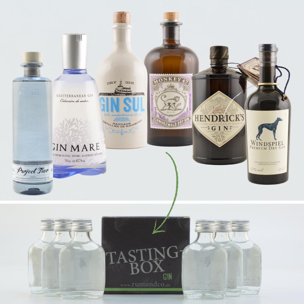 Gin Tasting Set: Einstieg Box Nr. 1 6x0,02l