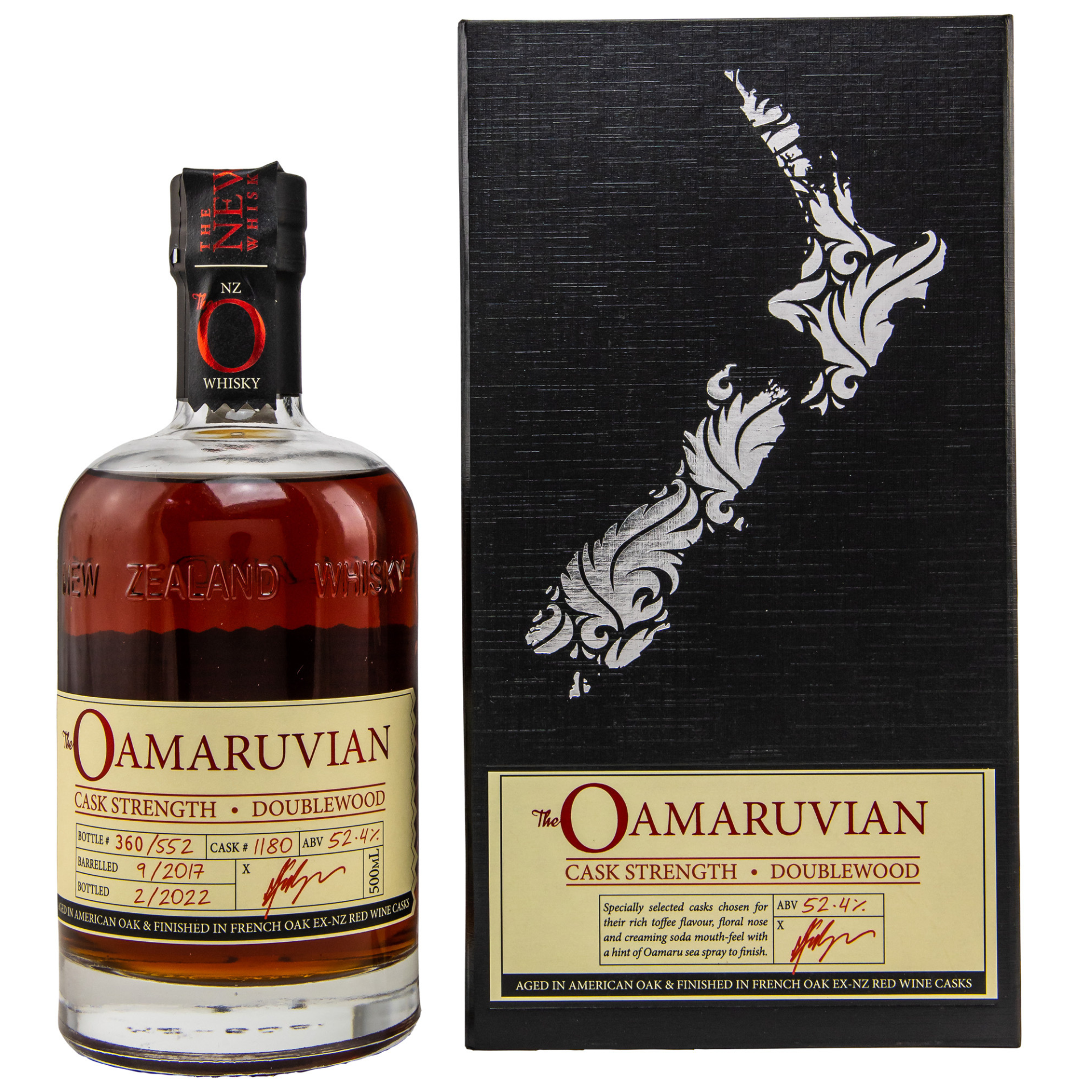 The New Zealand Whisky Collection The Oamaruvian Cask Strength Doublewood 52,4% 0,5l
