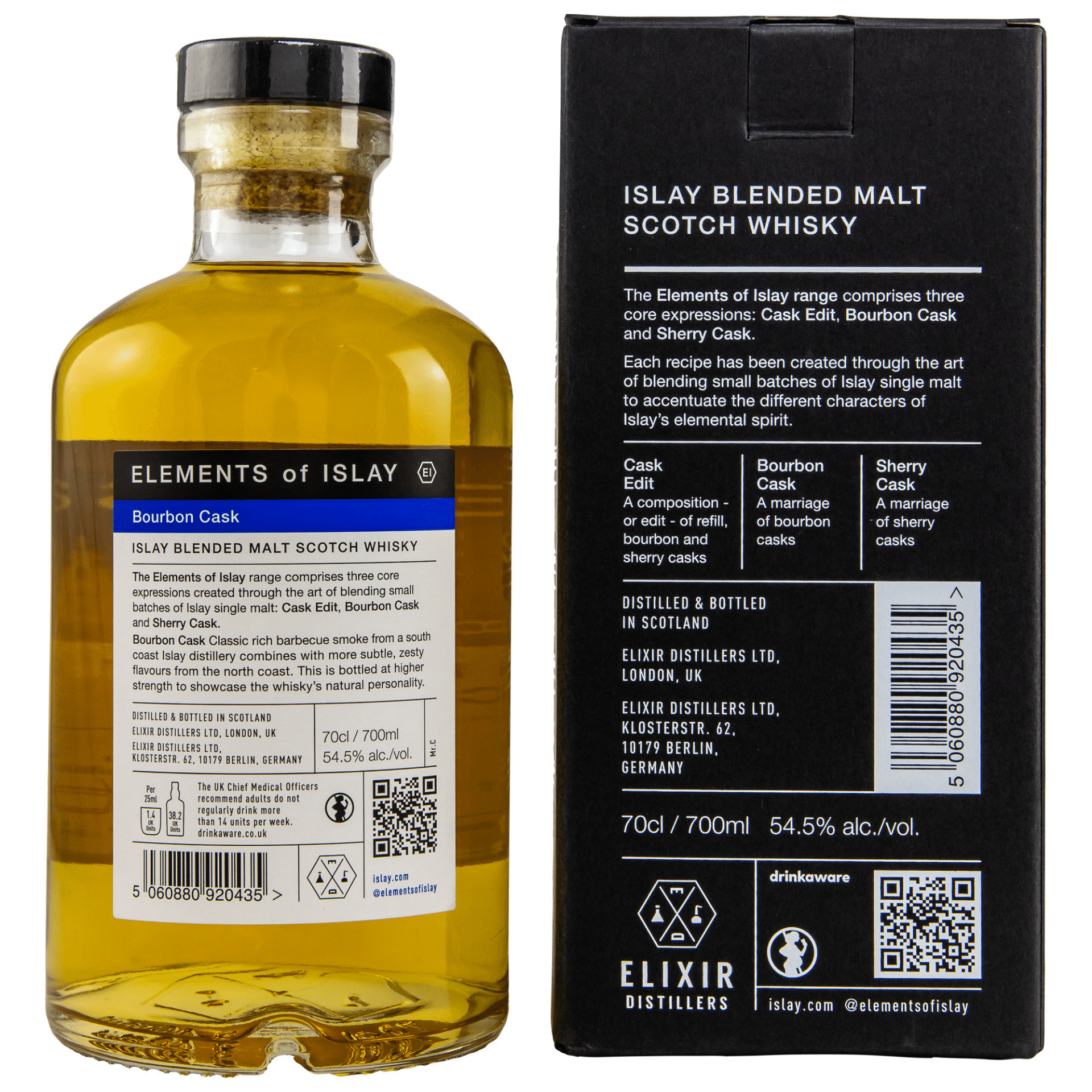 Elements of Islay Bourbon Cask Islay Whisky 54,5% 0,7l