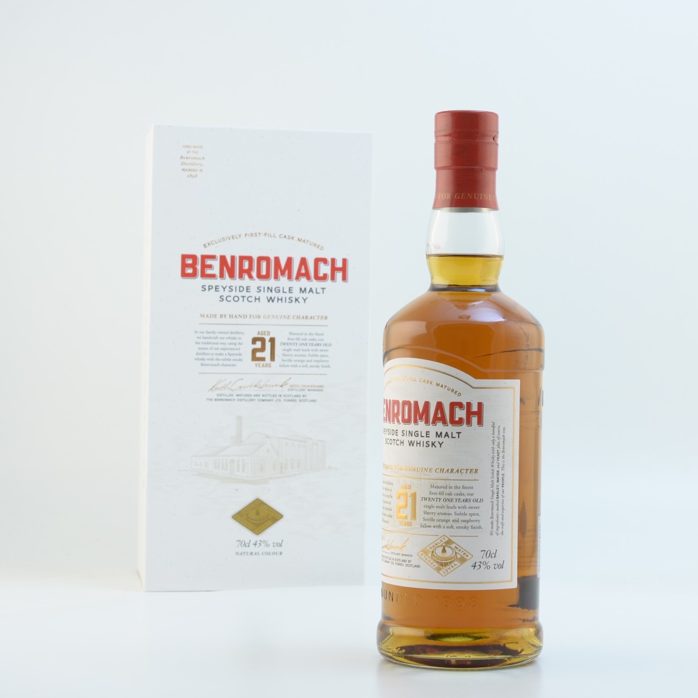 Benromach 21 Jahre Speyside Whisky 43% 0,7l