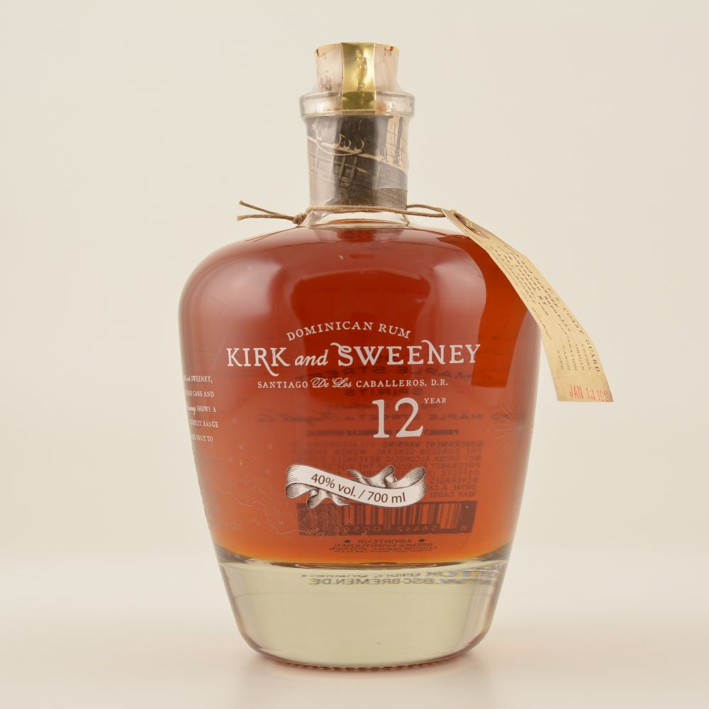 Kirk and Sweeney 12 Years Dominican Rum 40% 0,7l