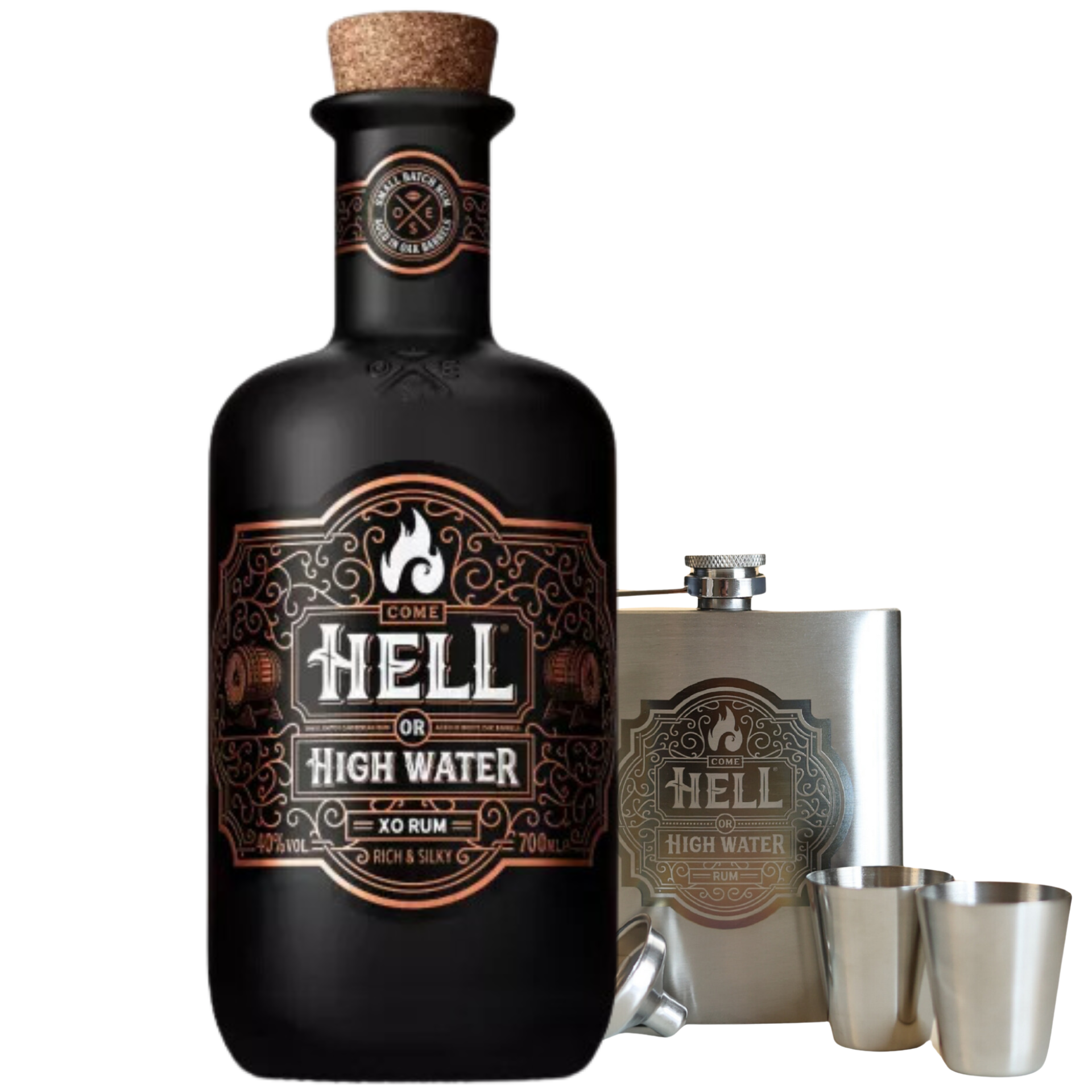 Hell or High Water XO 15 Anos Rum 40% 0,7l + Flachmann