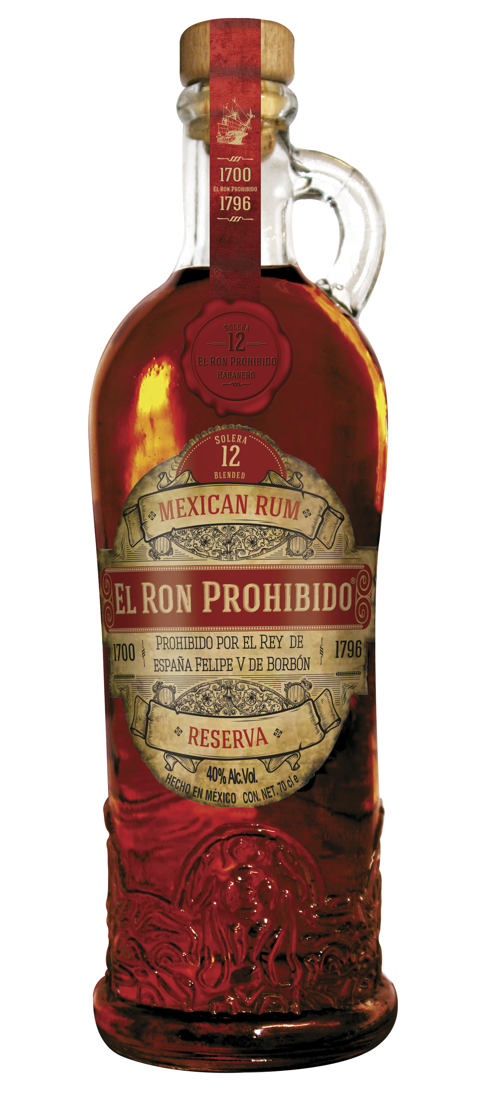 El Ron Prohibido Reserva Rum 12 Jahre Solera 40% 0,7l + Glas