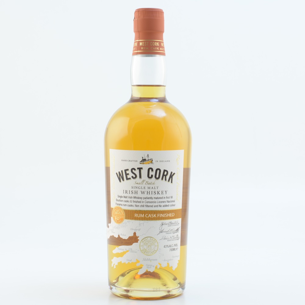 West Cork Rum Cask Single Malt Irish Whiskey 43% 0,7l