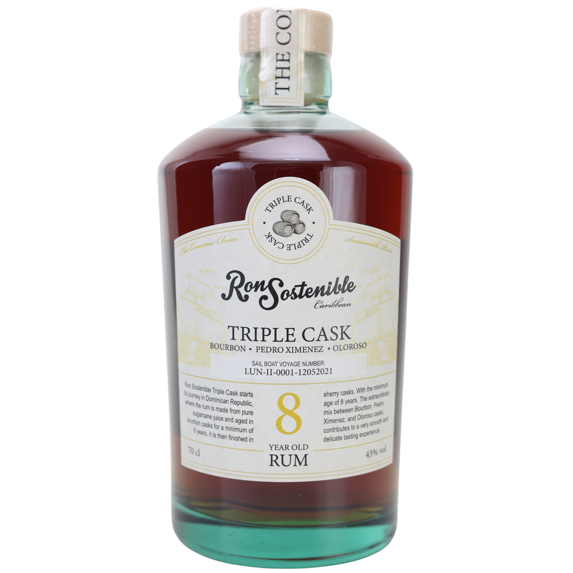 Ron Sostenible Triple Cask Rum 43% 0,7l