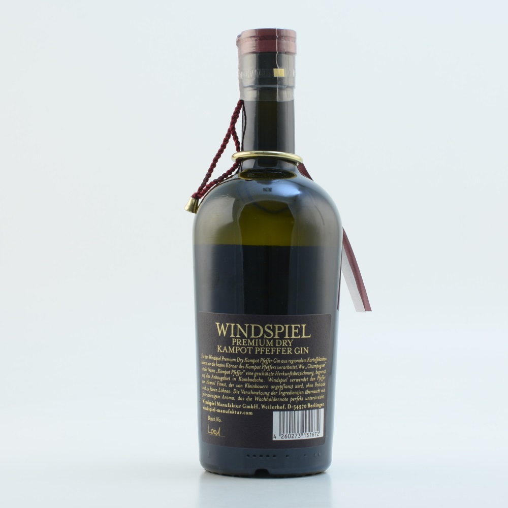 Windspiel Premium Dry Kampot Pfeffer Gin 47% 0,5l