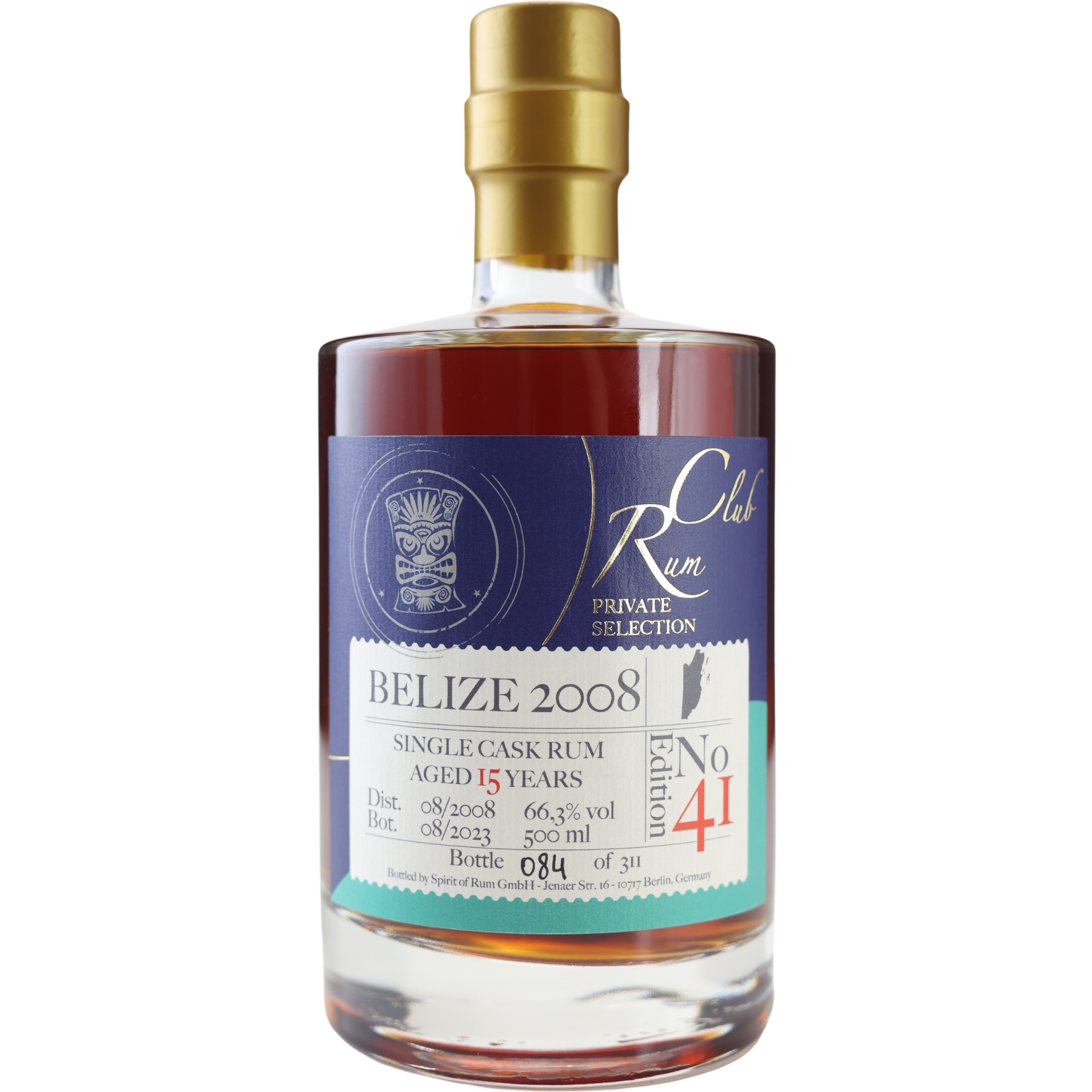 Rumclub Private Selection Ed.41 Belize 2008 Rum 66,3% 0,5l