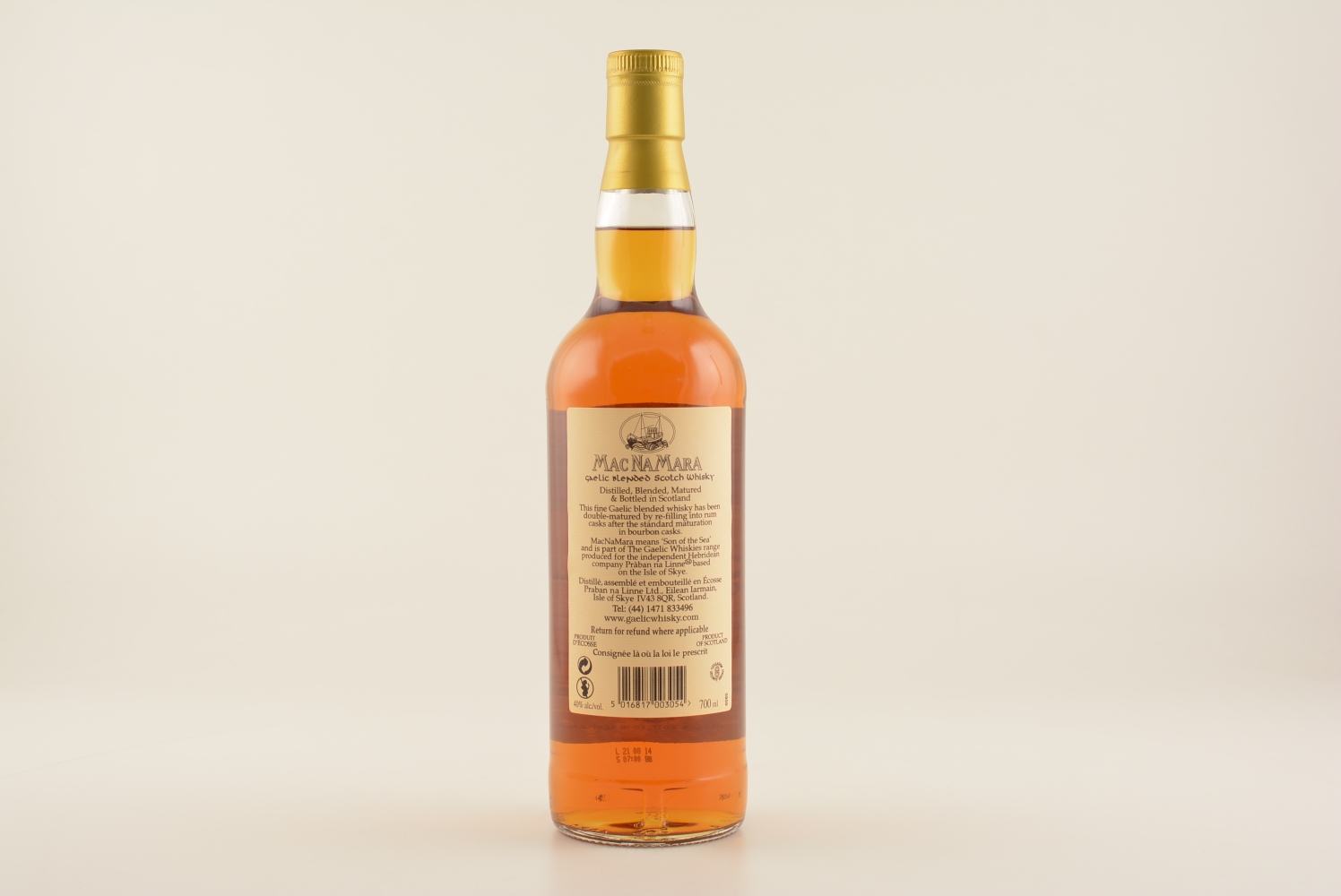 MacNamara Rum Finish Blended Whisky 40% 0,7l