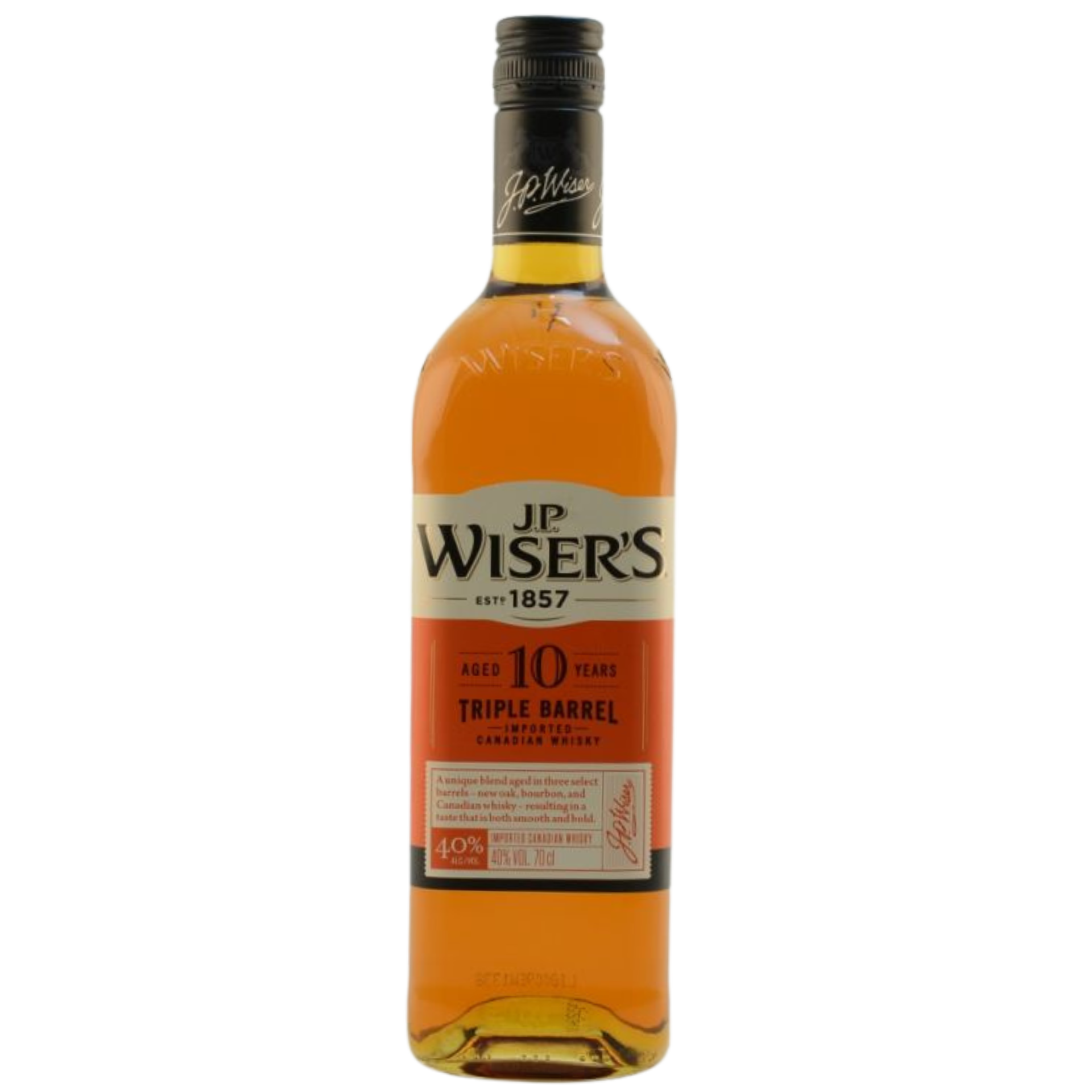 J.P. Wiser's 10 Jahre Canadian Whisky 40% 0,7l