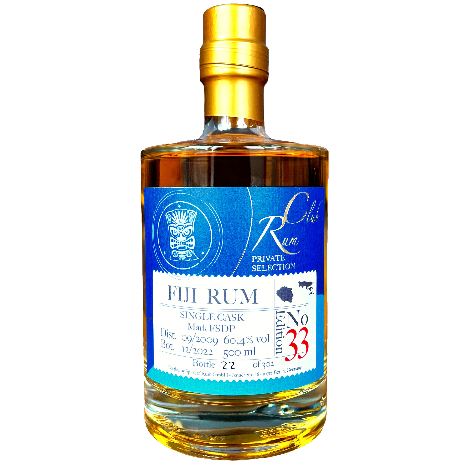 Rumclub Private Selection Ed.33 Fiji FSDP 2009 Rum 60,40% 0,5l