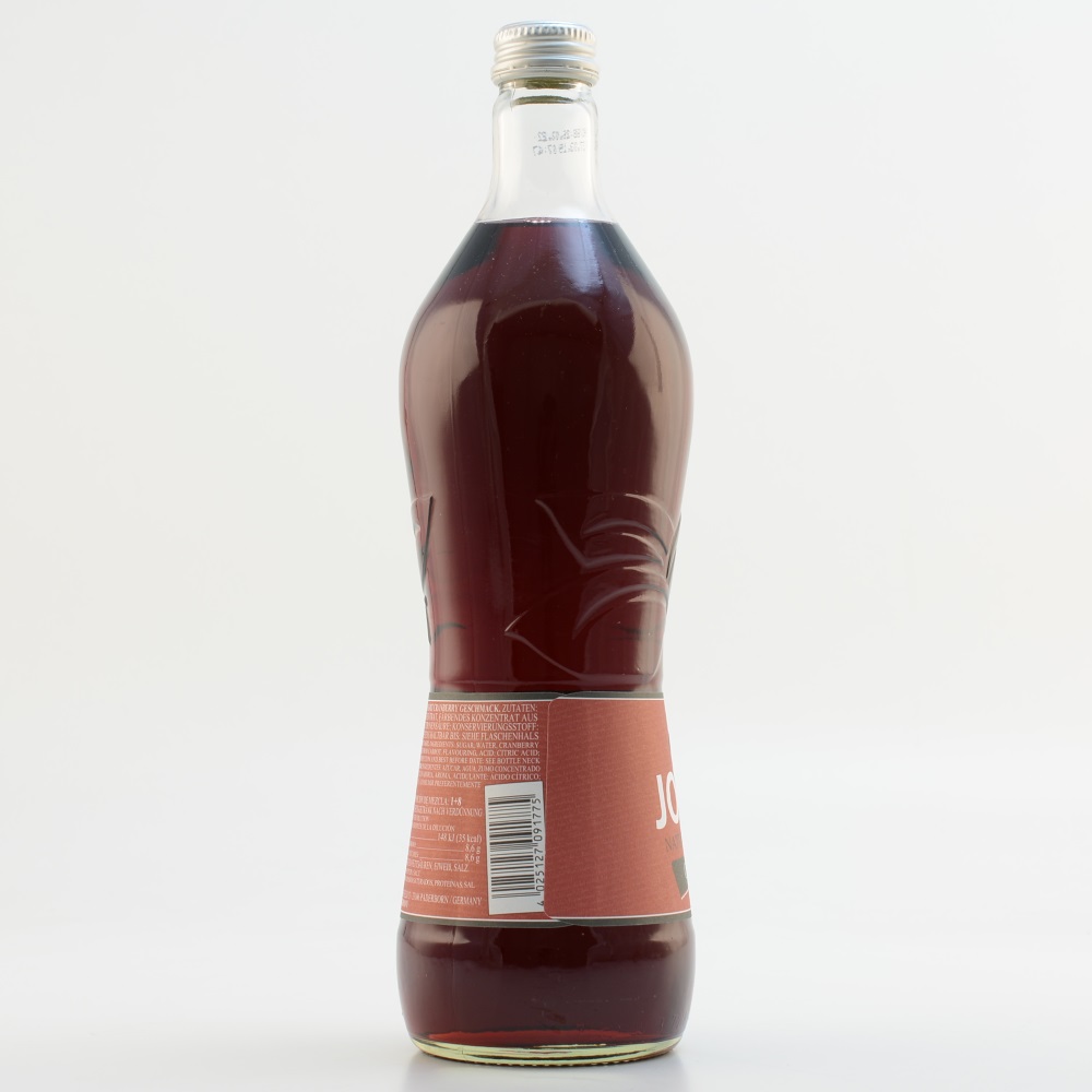 John´s Natural Cordial Cranberry (kein Alkohol) 0,7l