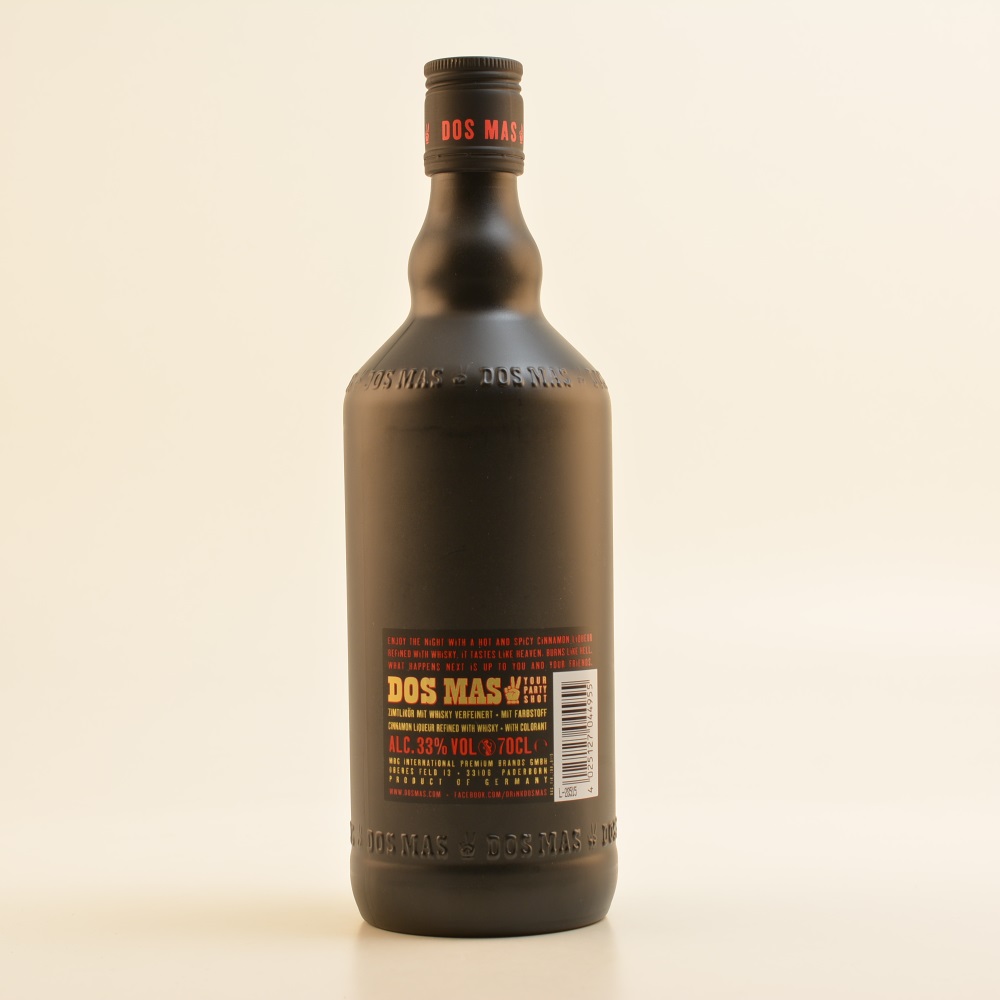 DOS MAS Fire Shot Zimtlikör & Whisky 33% 0,7l