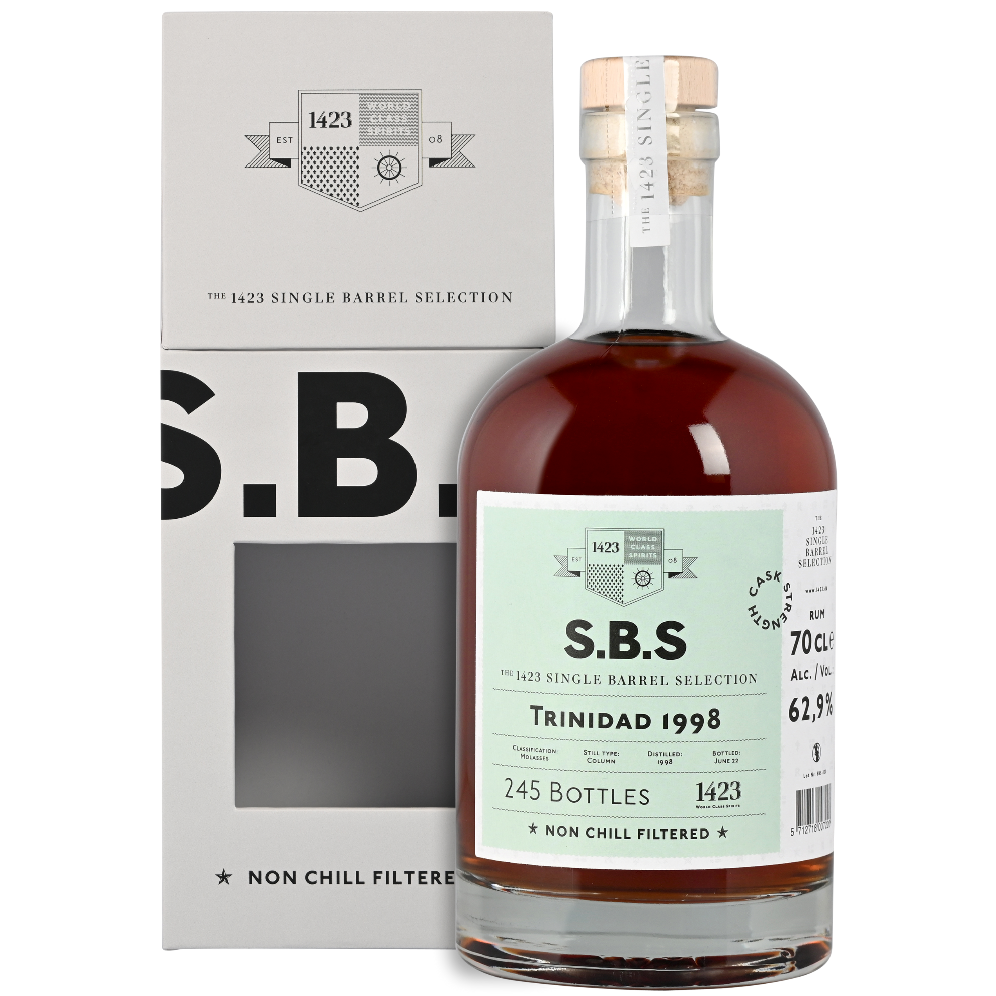 SBS Rum Trinidad 1998 62,9% 0,7l
