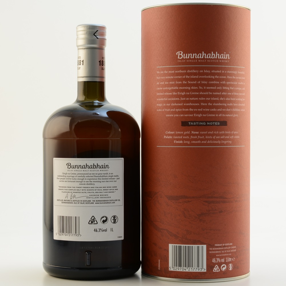 Bunnahabhain Eirigh Na Greine Islay Whisky 46,3% 1,0l