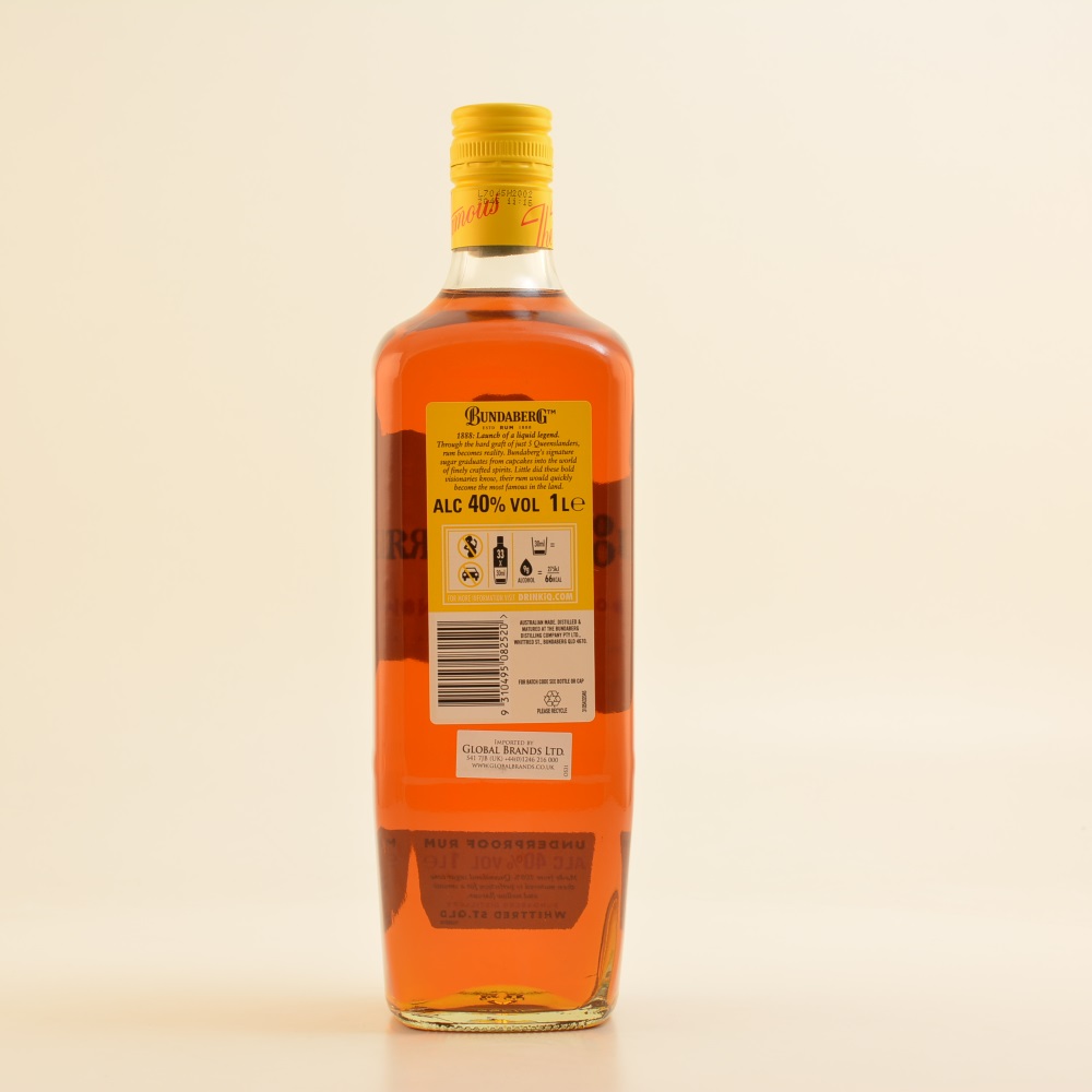 Bundaberg Australian Export Strength Underproof Rum 40% 1,0l