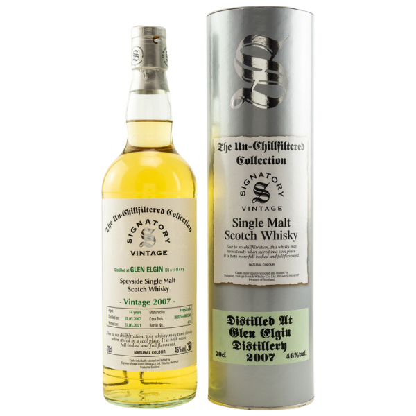 Signatory The Un-Chillfiltered Collection Glen Elgin 2007 Single Malt Whisky 46% 0,7l