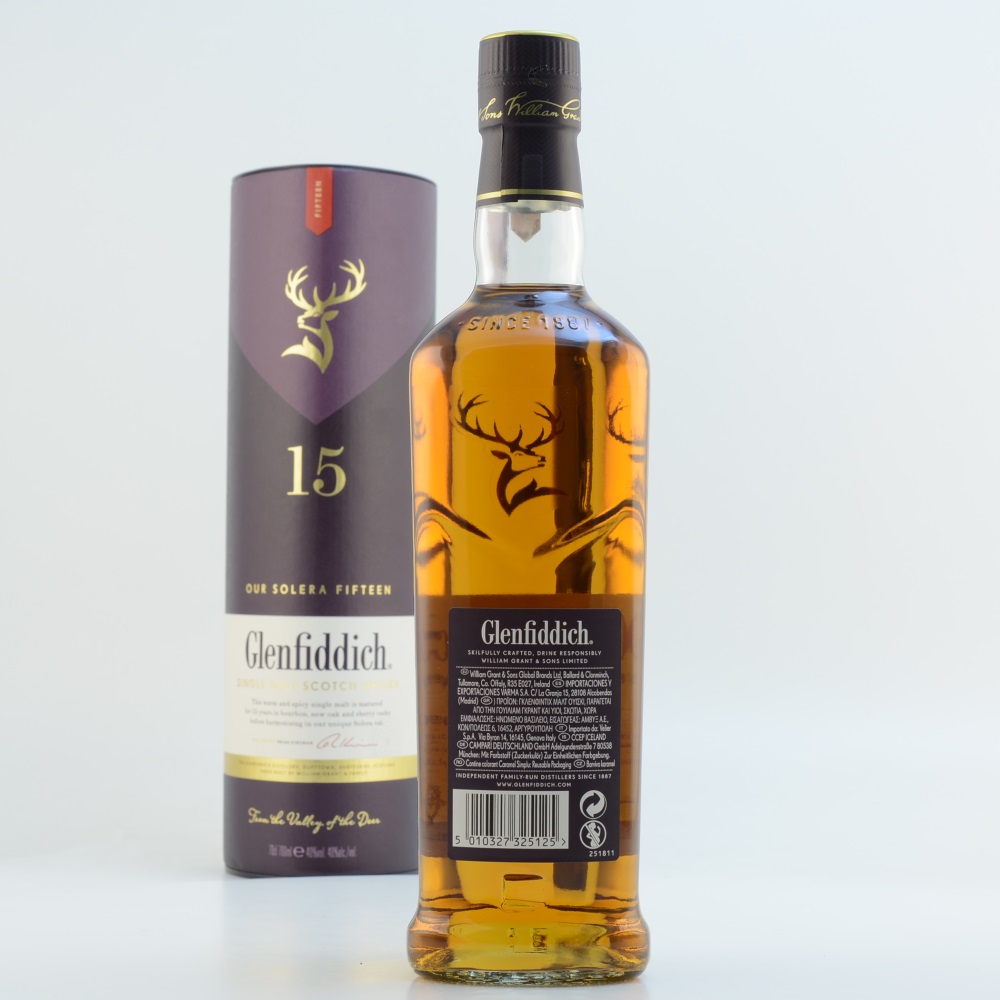 Glenfiddich 15 Jahre Unique Solera Reserve Speyside Whisky 40% 0,7l