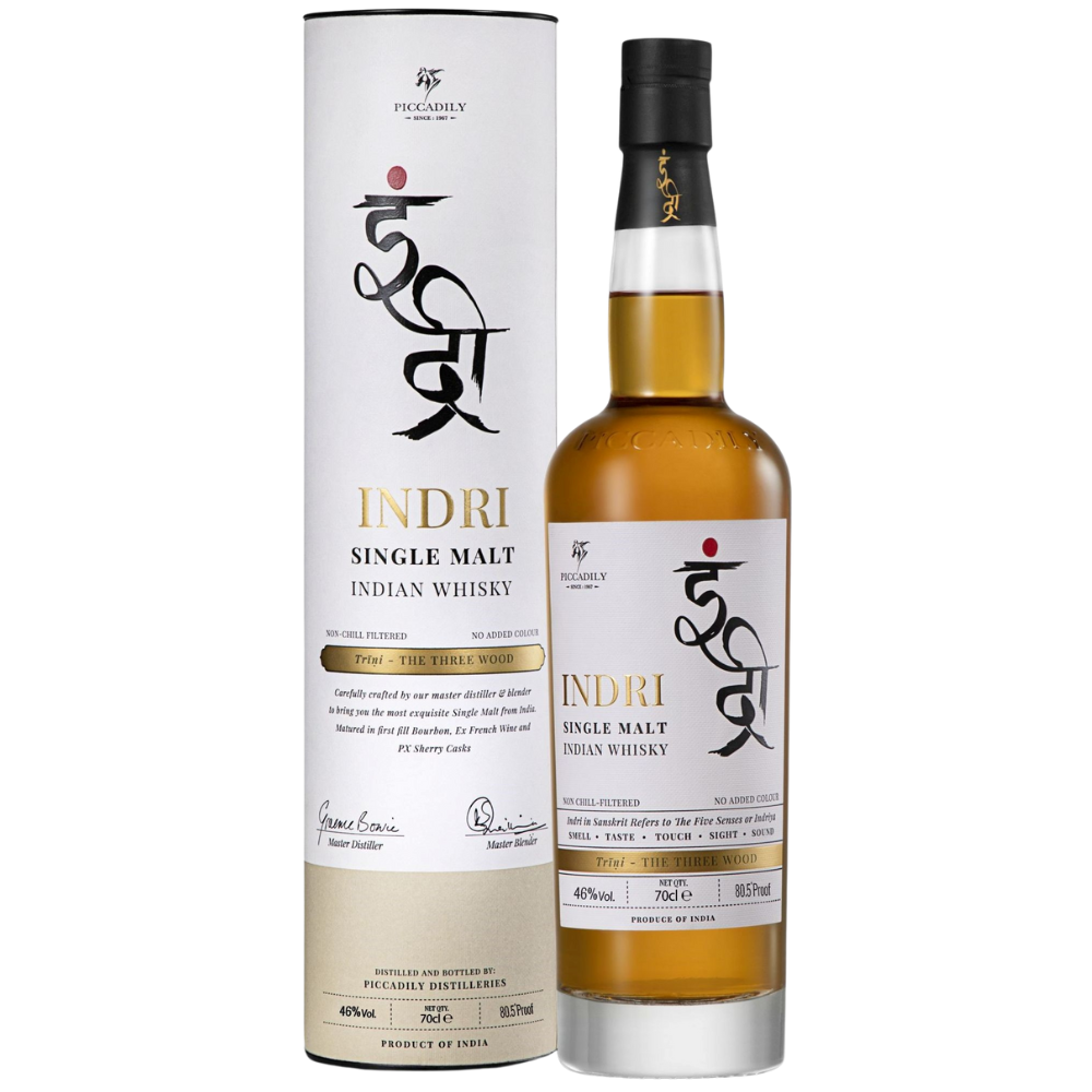 Indri Trini The Three Wood Single Malt Indian Whisky 46% 0,7l