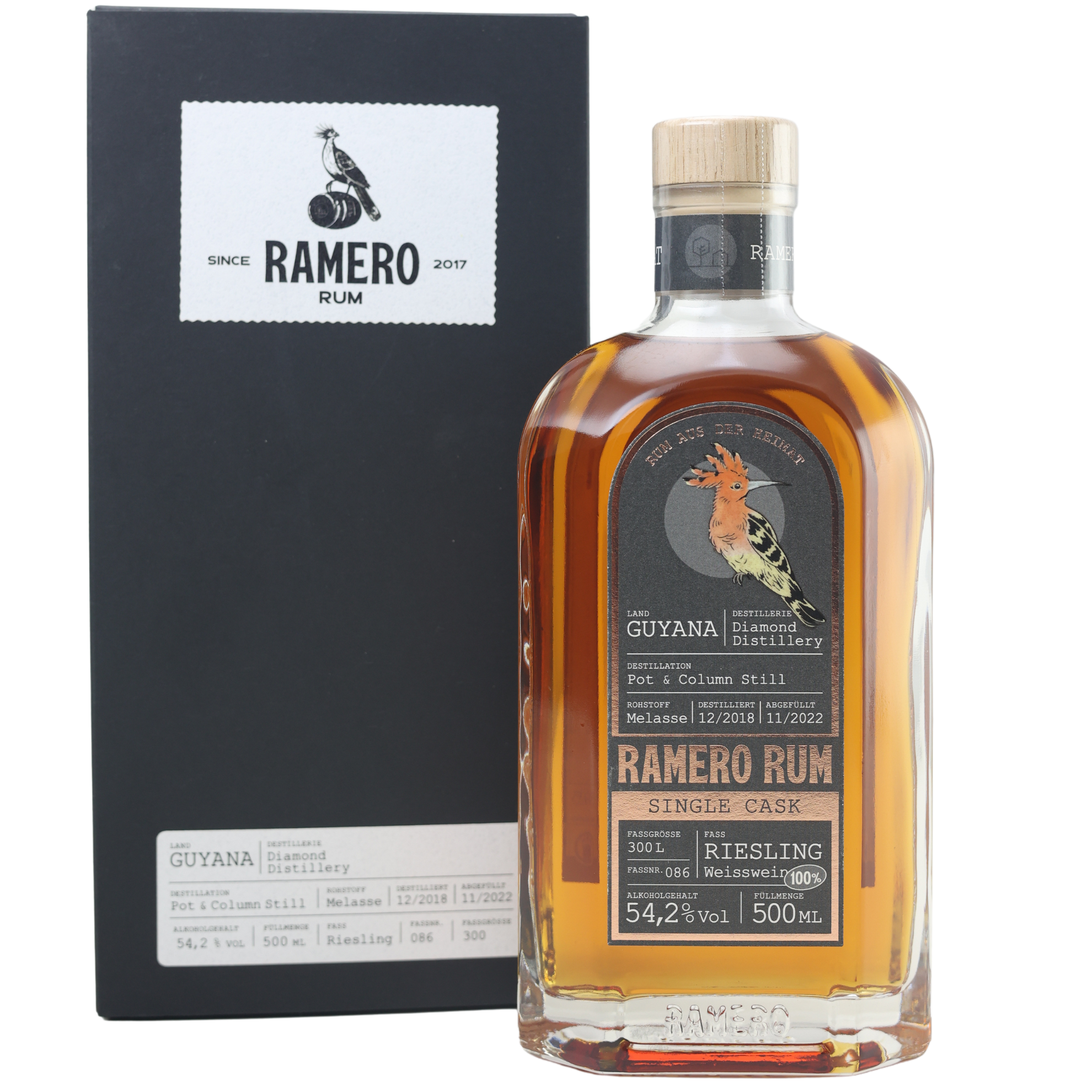 Ramero Rum Single Riesling Cask 54,2% 0,5l