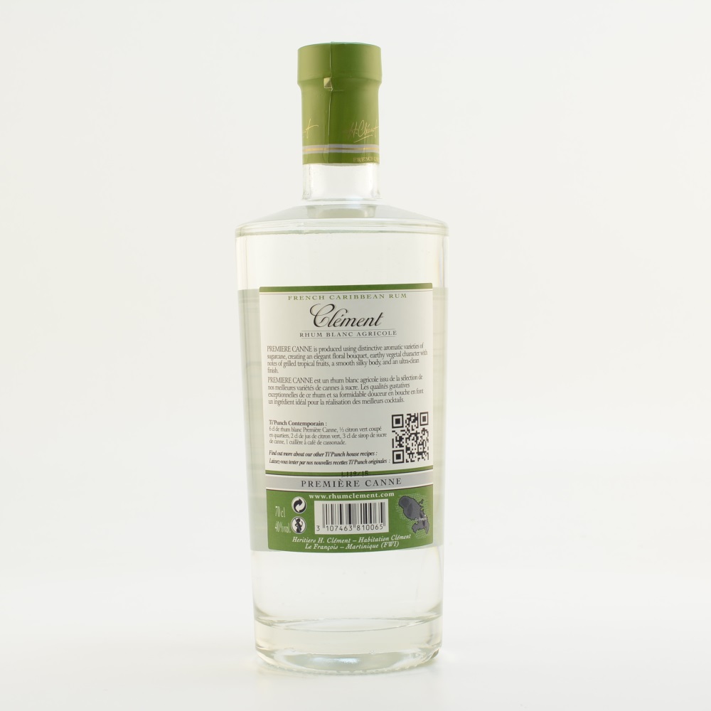 Clement Rhum Agricole Blanc Natural A.O.C 40% 0,7l