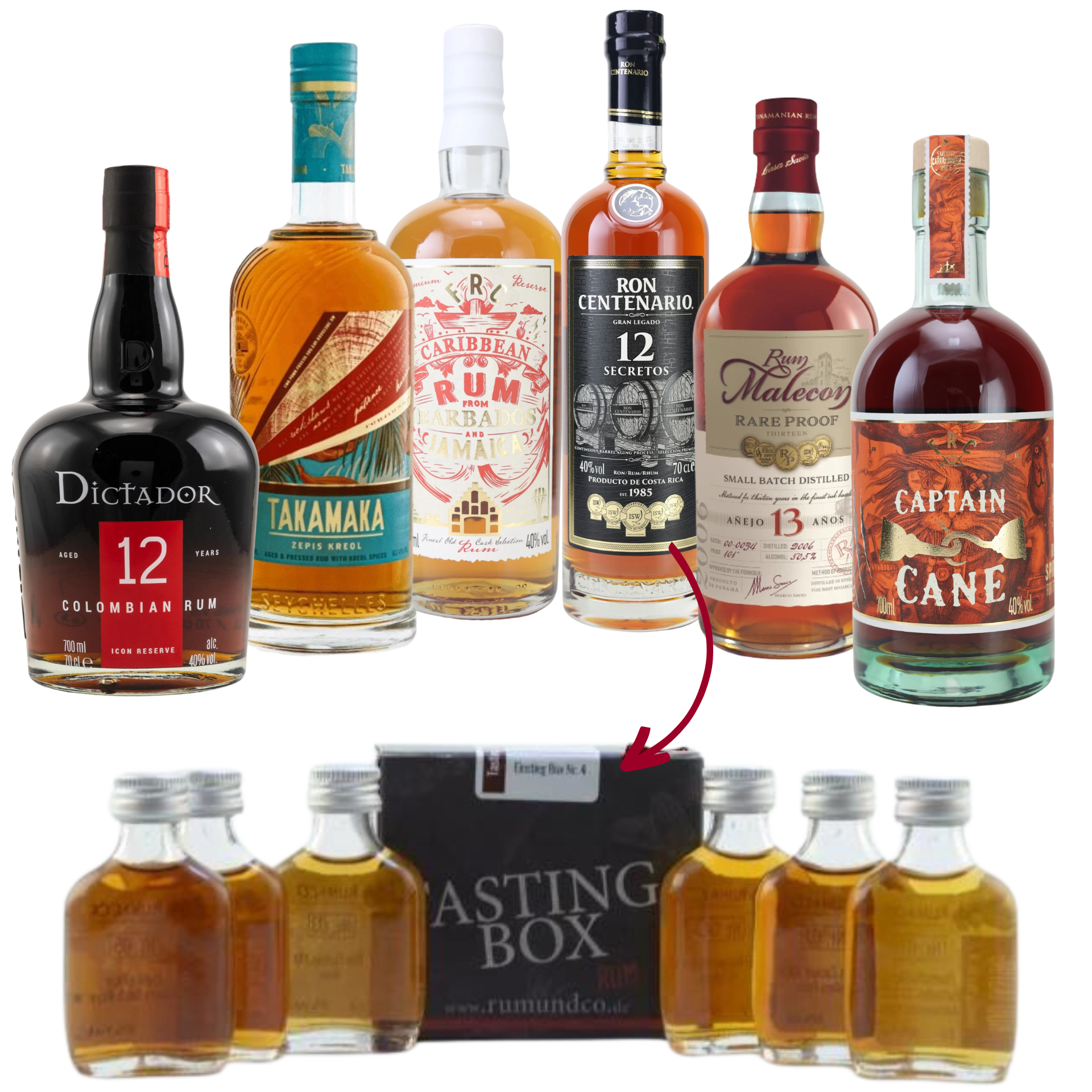 Rum Schnack Blended Rum Tasting Set 6x0,02l 