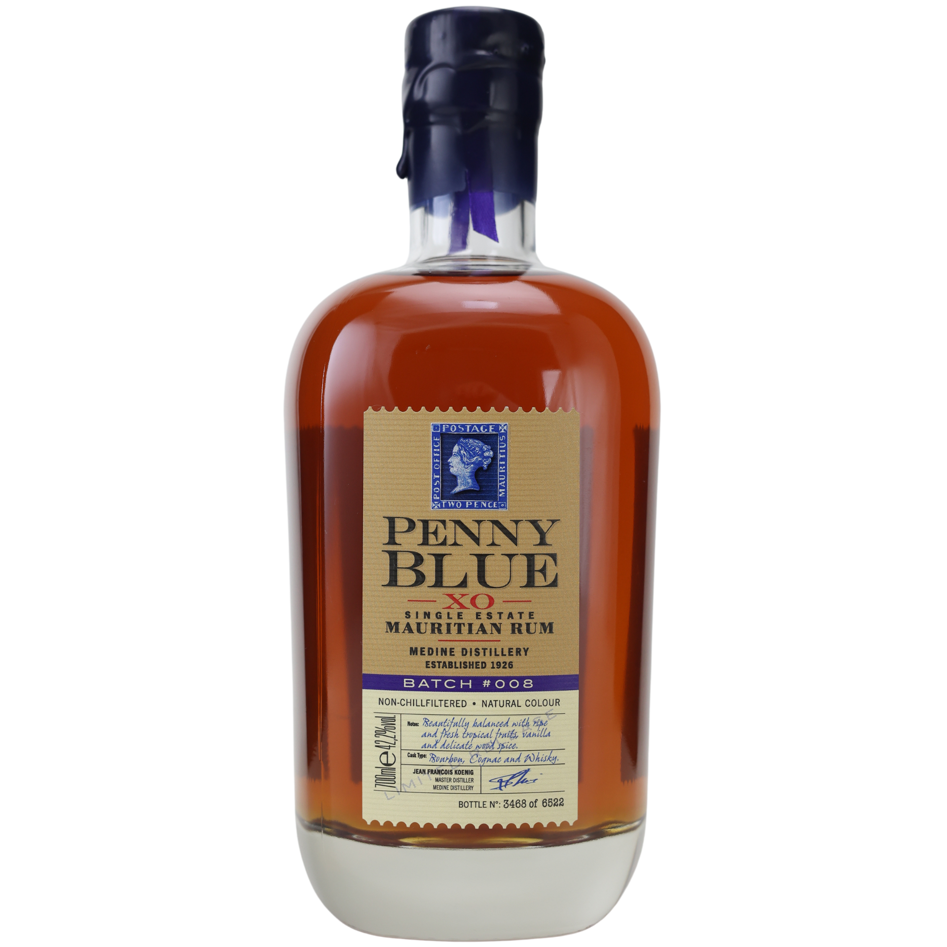 Penny Blue XO Rum 42,2% 0,7l - Batch #0008